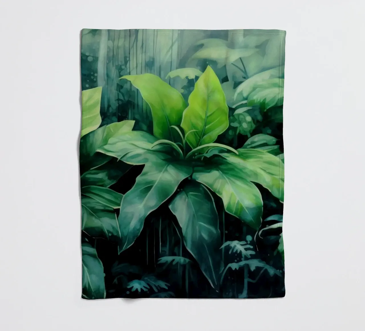 Tropischer Landschaftsgarten Fleecedecke von Modern Muse