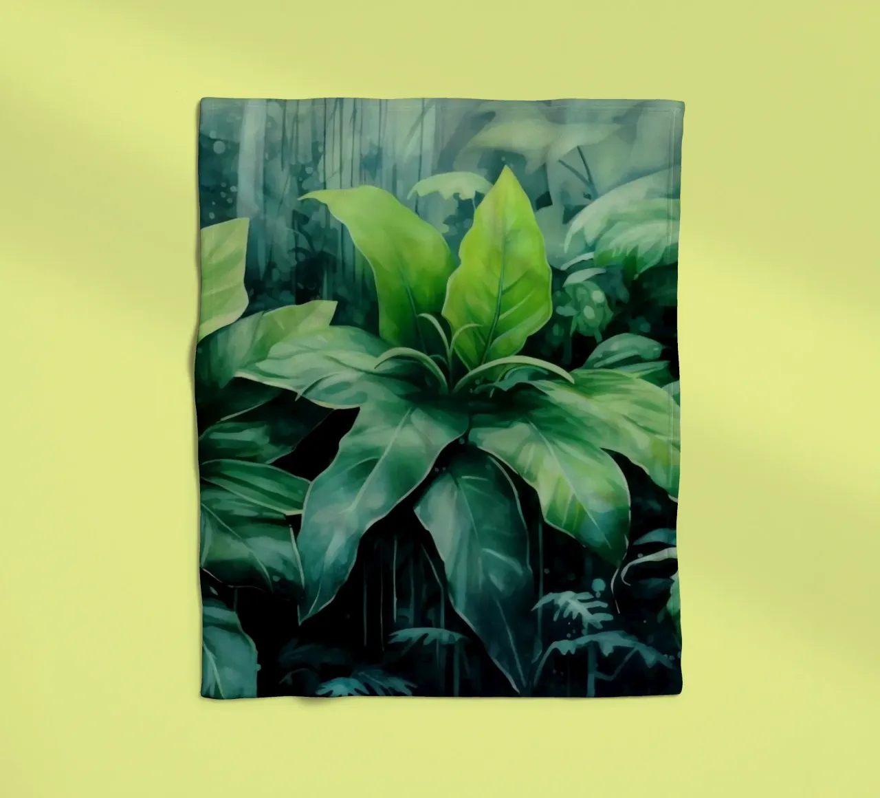 Tropischer Landschaftsgarten Fleecedecke von Modern Muse