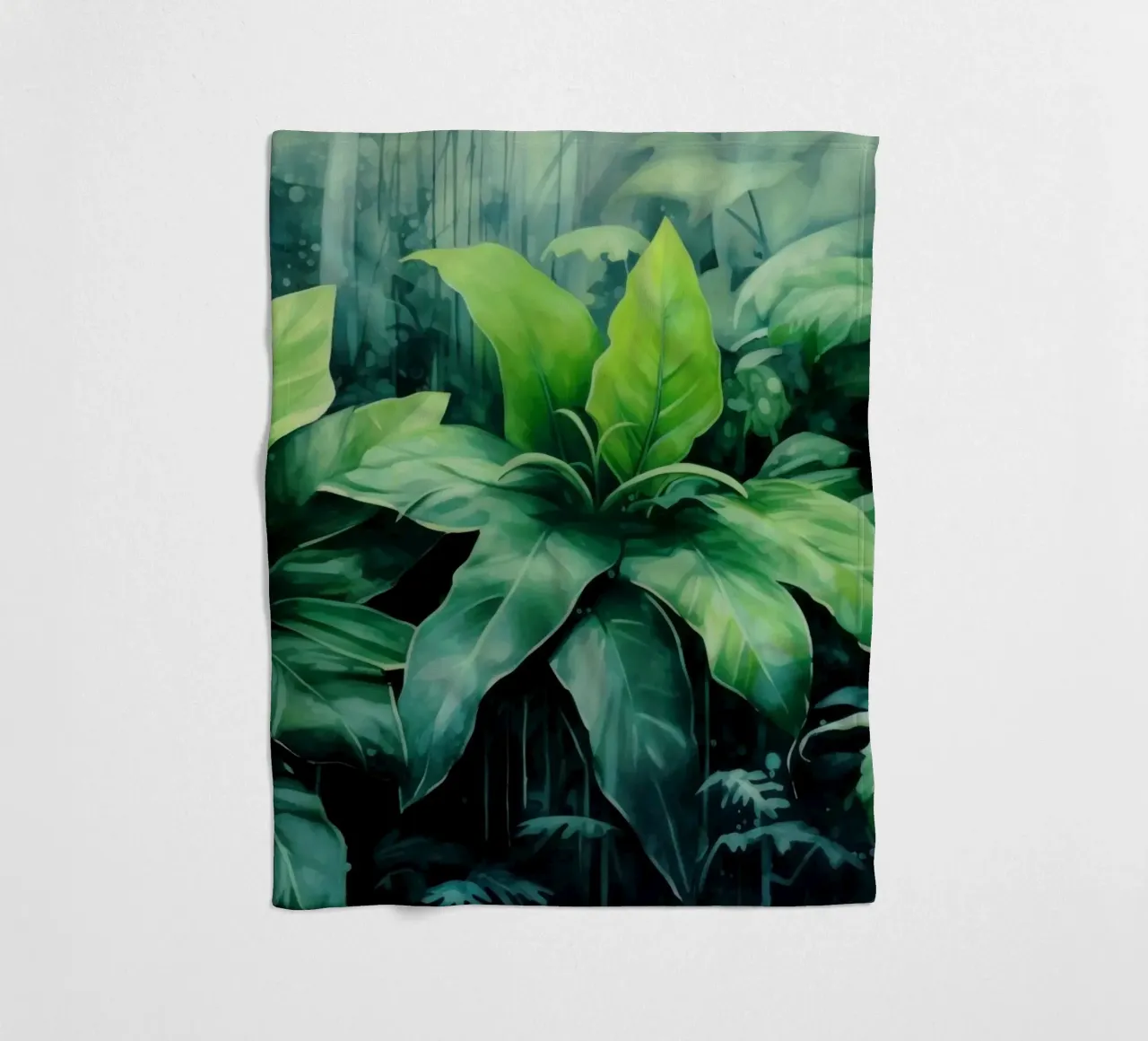 Tropischer Landschaftsgarten Fleecedecke von Modern Muse