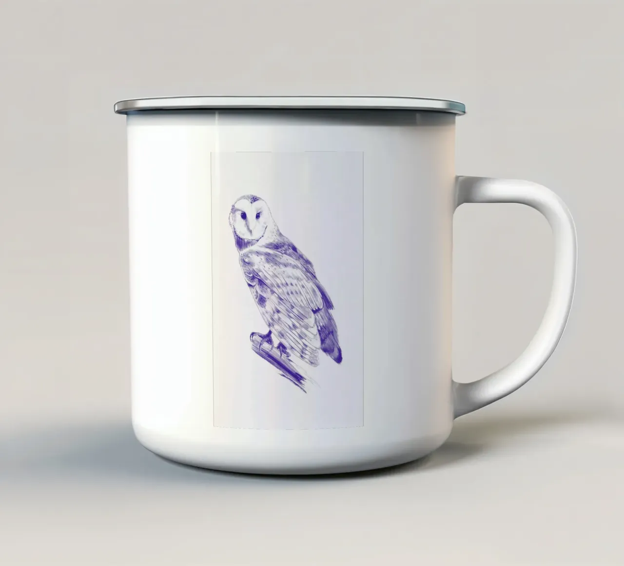 Curious Owl tazza in smalto da La Scarlatte
