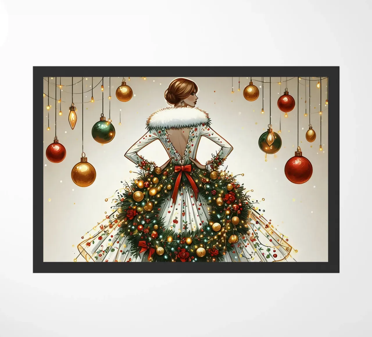 Weihnachtskranz Fußmatte von ARTOMATIC