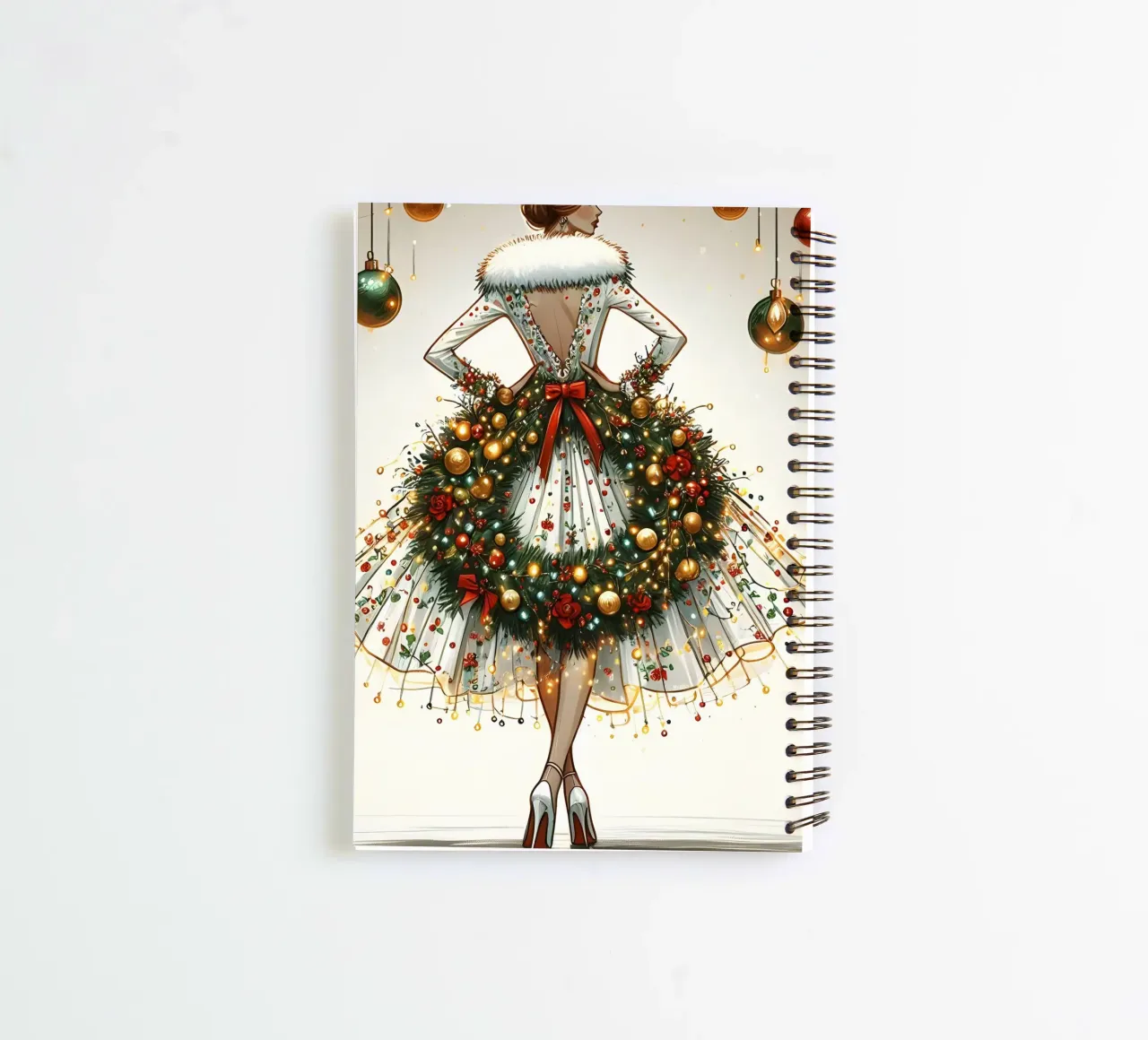 Christmas Wreath spiral notebook by ARTOMATIC
