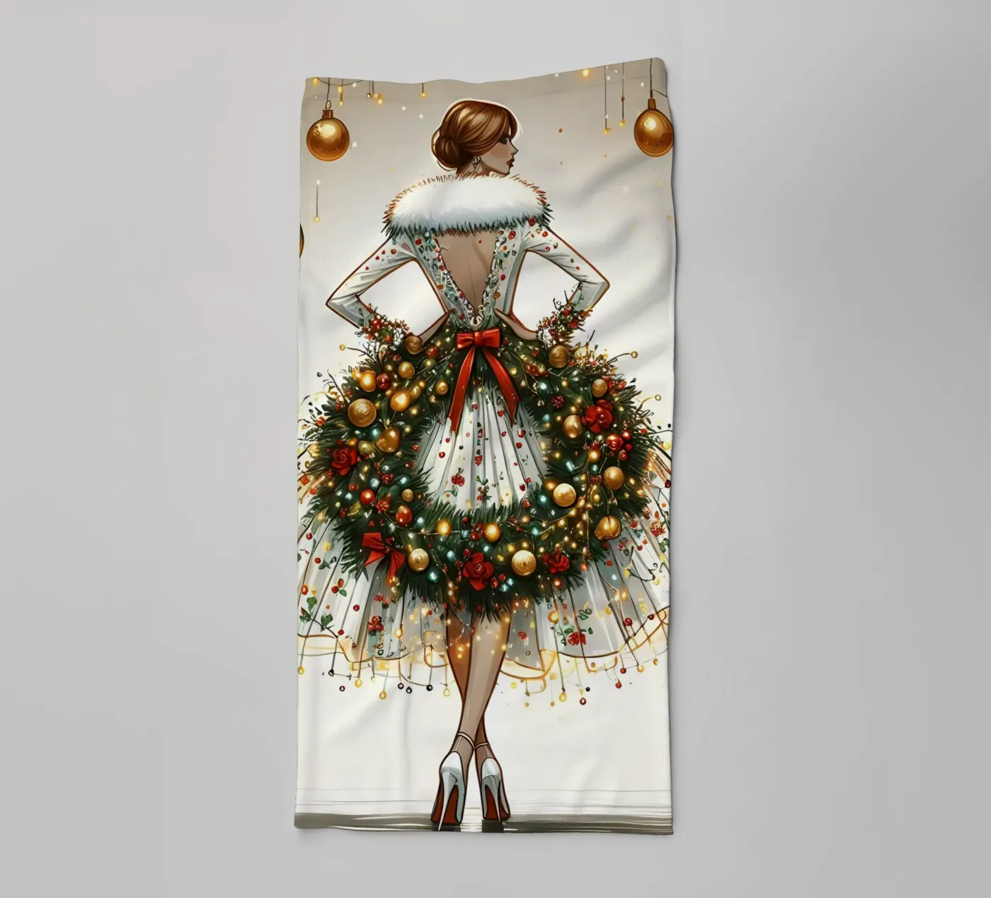 Christmas Wreath Handtuch von ARTOMATIC