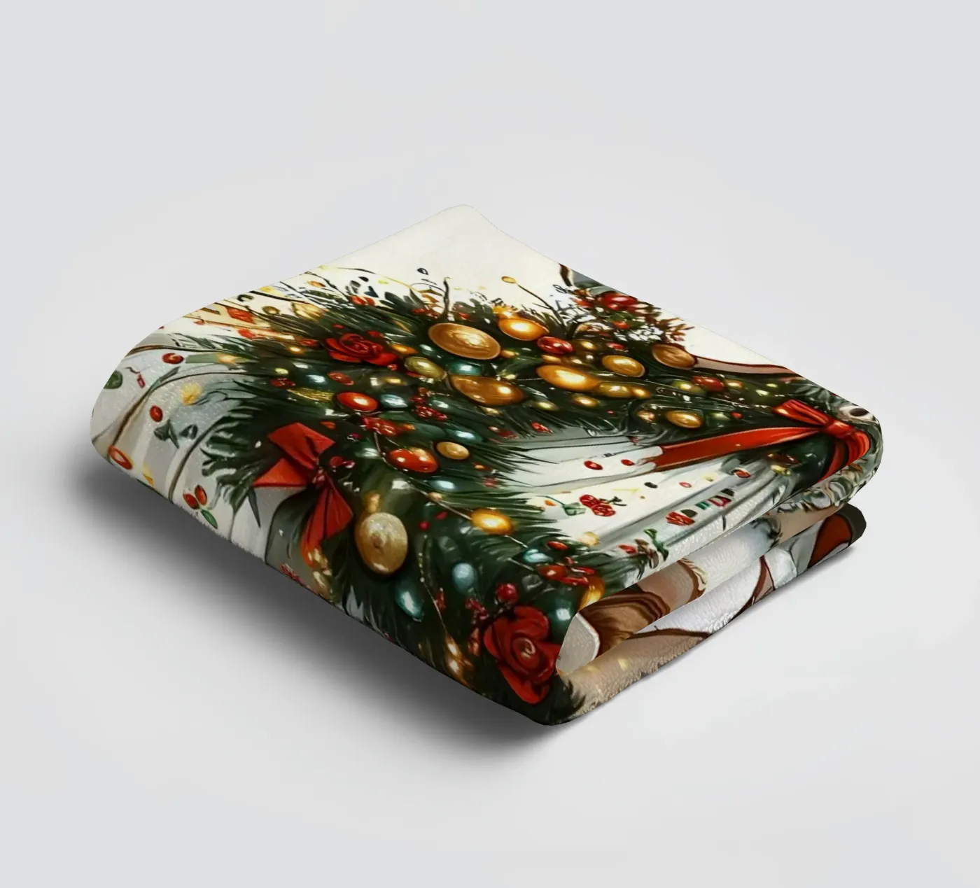 Christmas Wreath Handtuch von ARTOMATIC