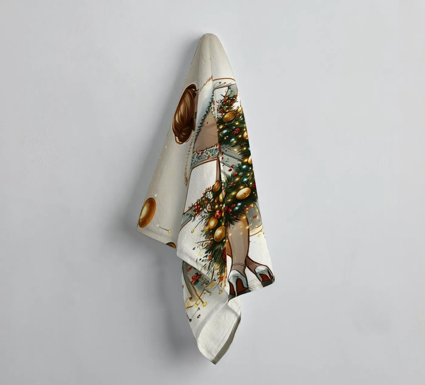 Christmas Wreath Handtuch von ARTOMATIC