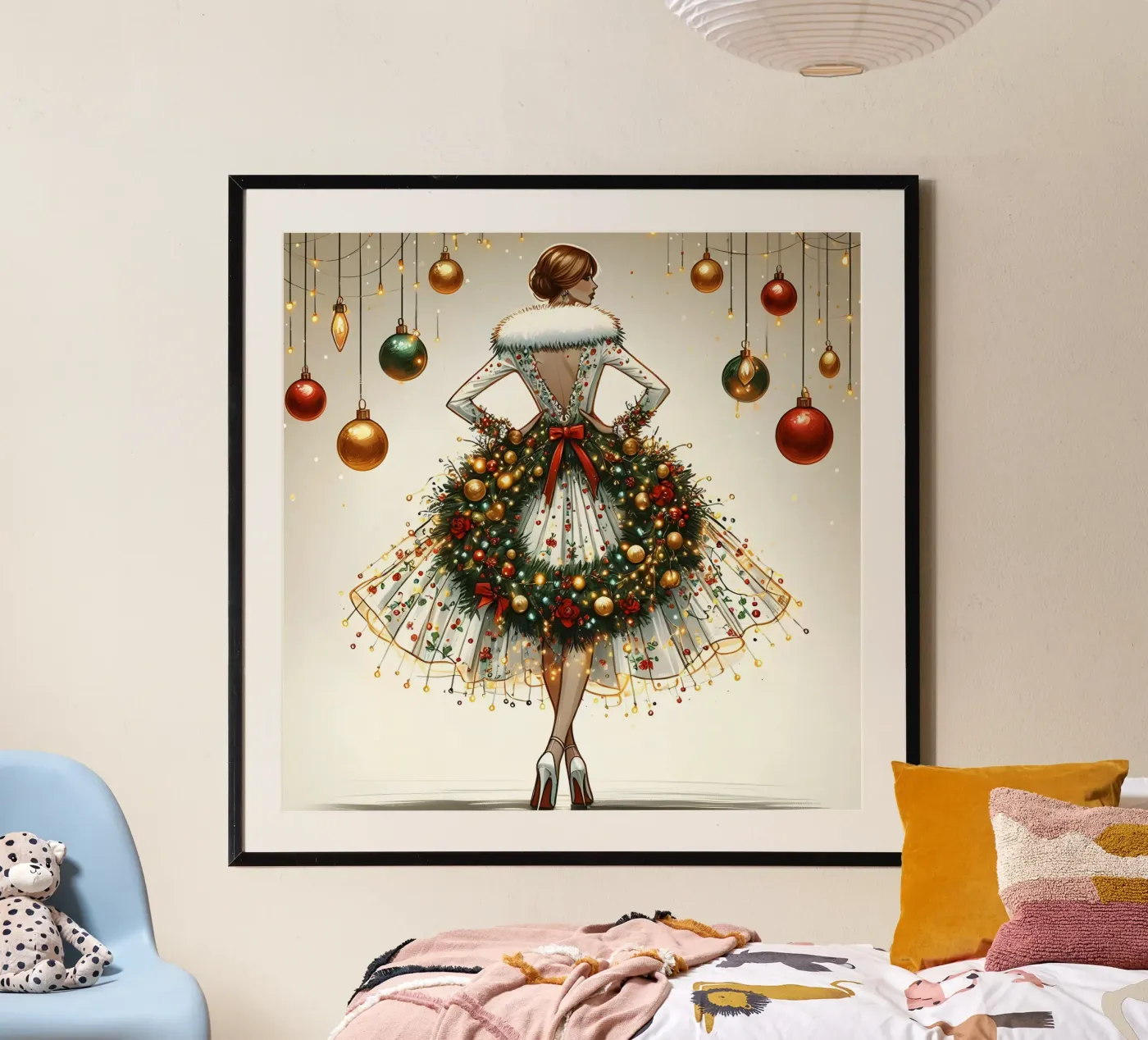 Weihnachtskranz Poster von ARTOMATIC