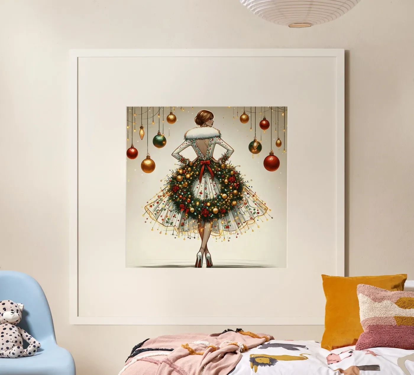 Weihnachtskranz Poster von ARTOMATIC