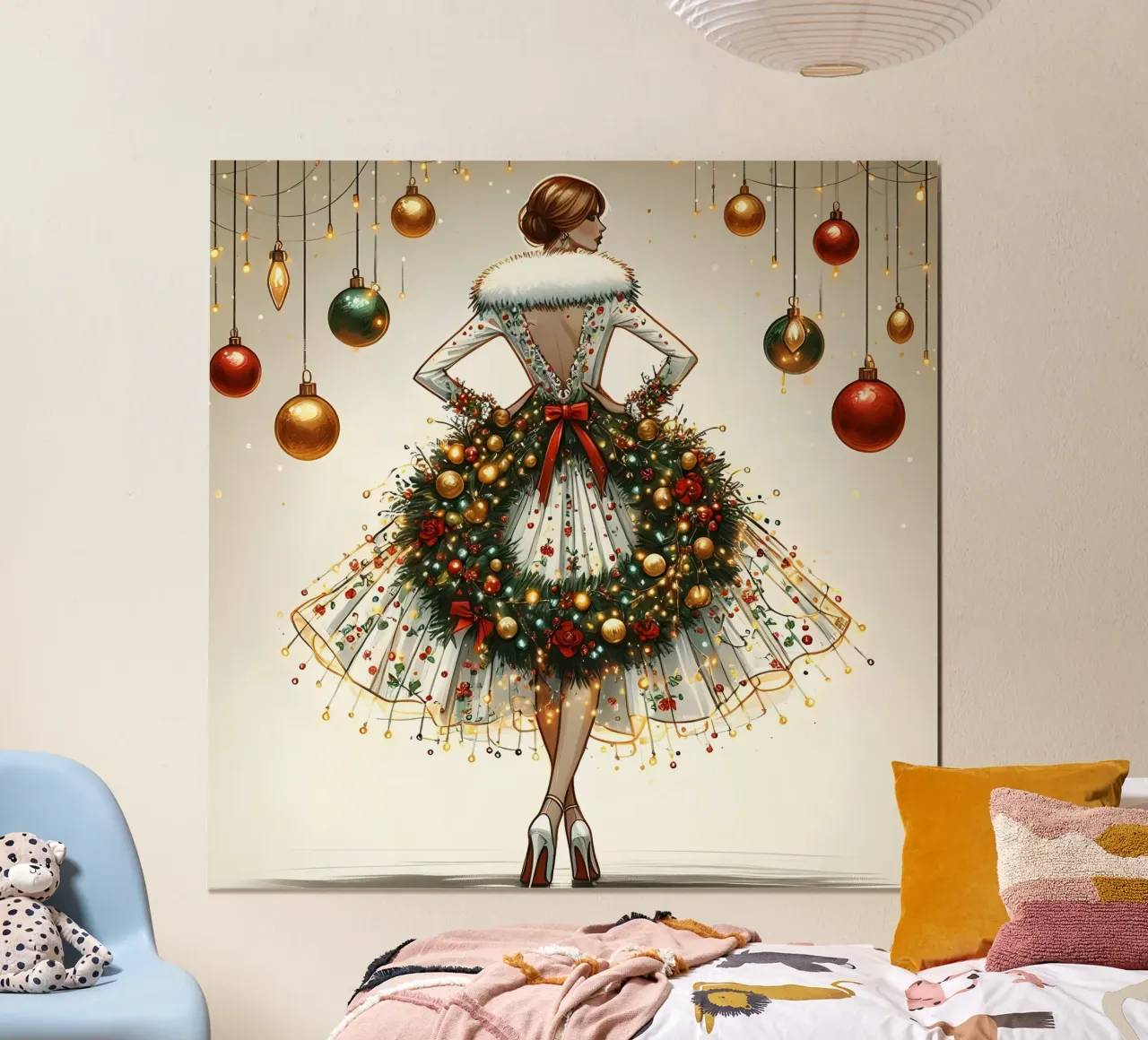 Weihnachtskranz Poster von ARTOMATIC