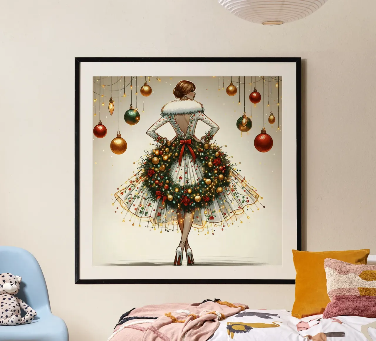 Weihnachtskranz Poster von ARTOMATIC