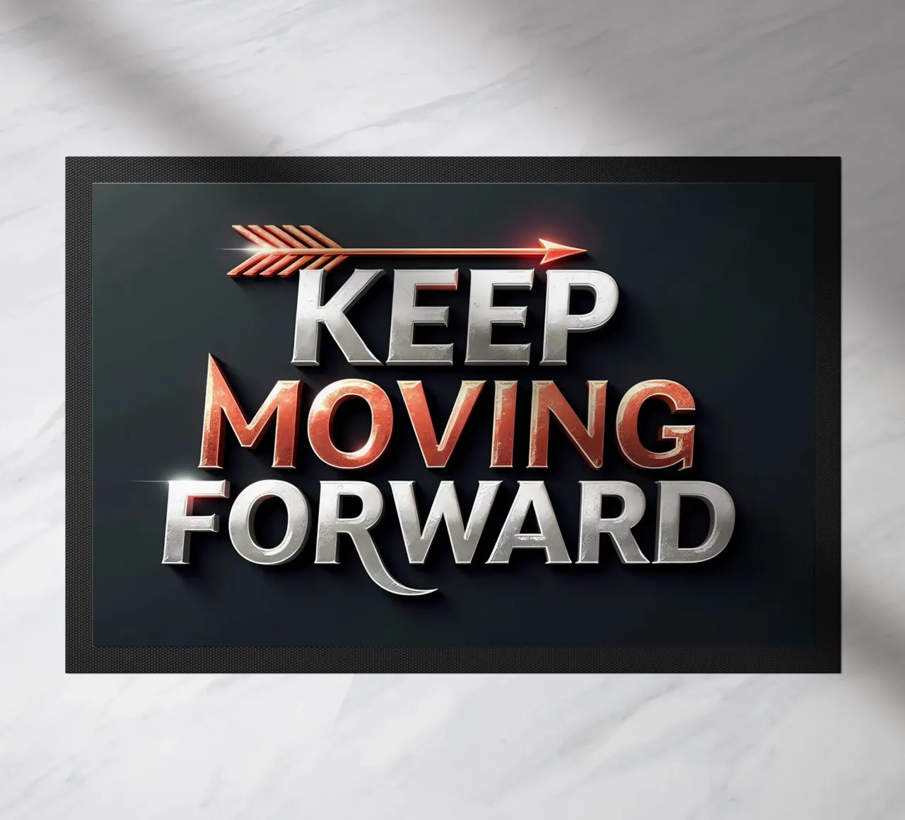 Keep Moving Forward doormat by inspirational quote