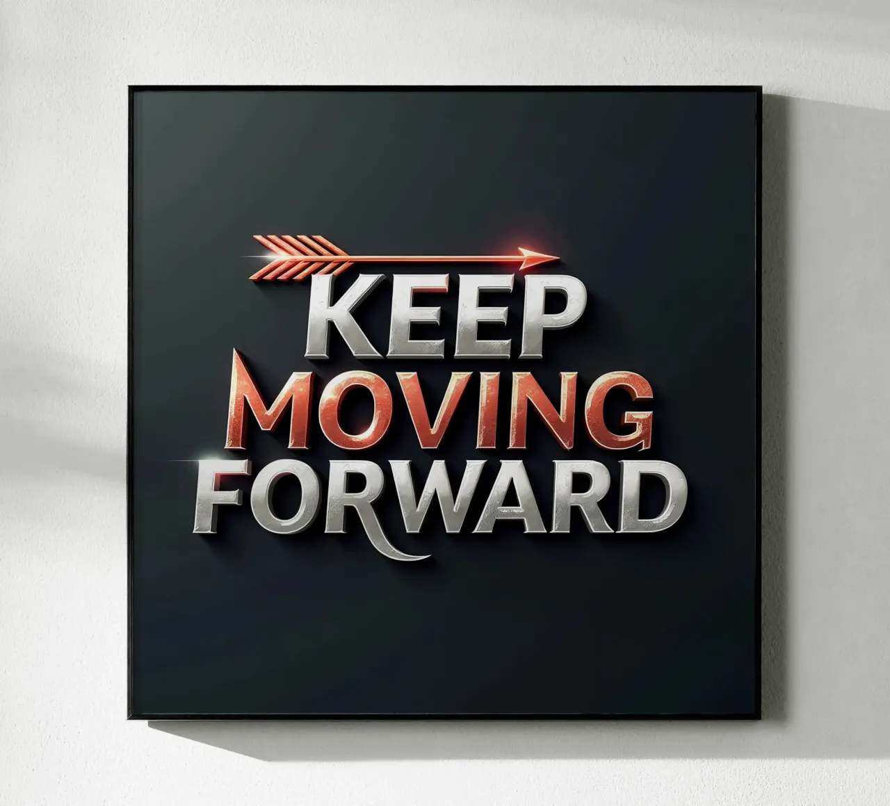 Keep Moving Forward acrylic glass by inspirational quote