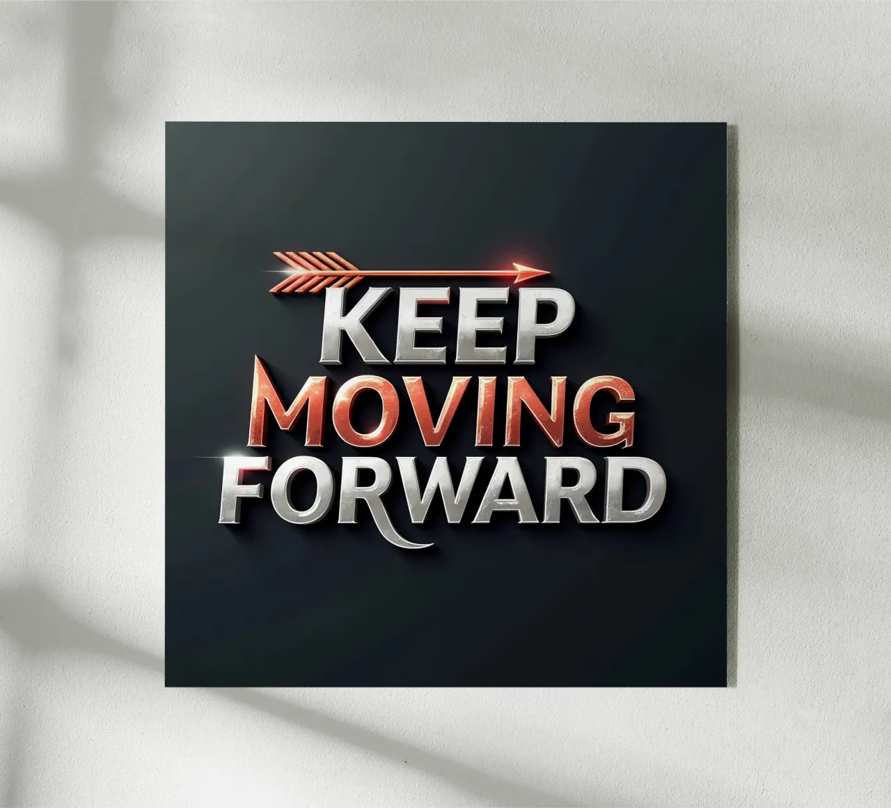 Keep Moving Forward acrylic glass by inspirational quote