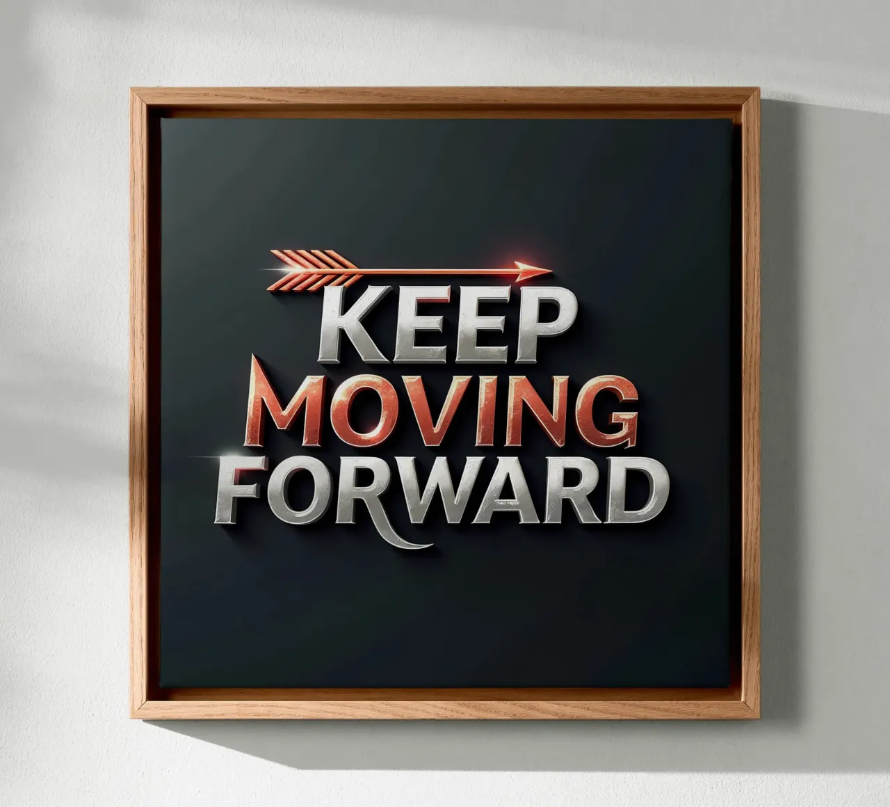 Continuare ad andare avanti tela con Cornice a cassetta da inspirational quote