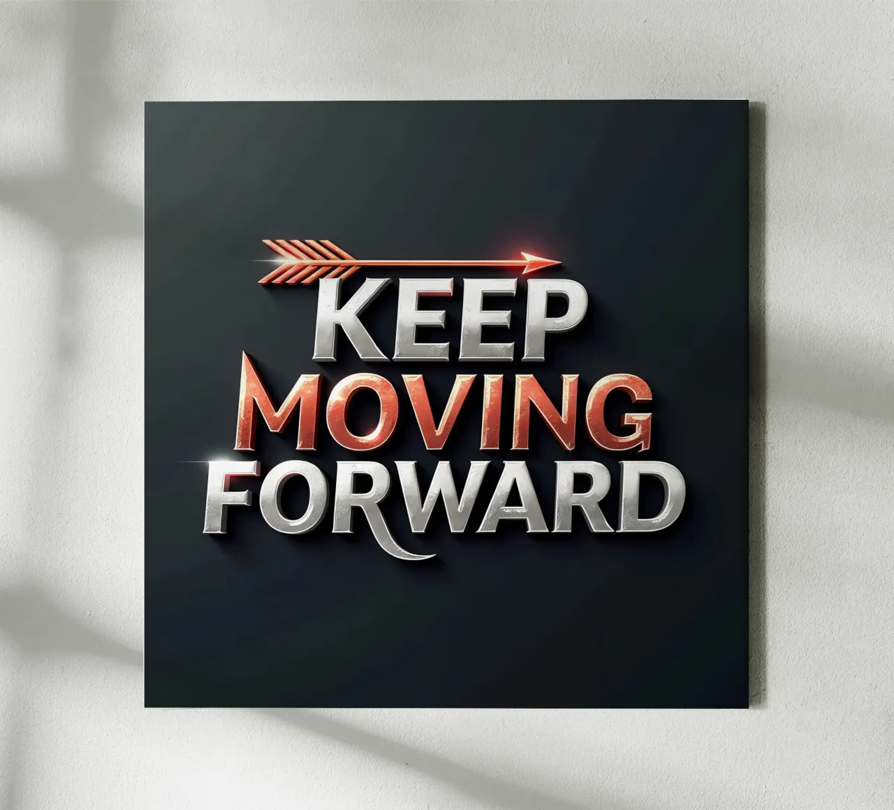 Continuare ad andare avanti tela con Cornice a cassetta da inspirational quote