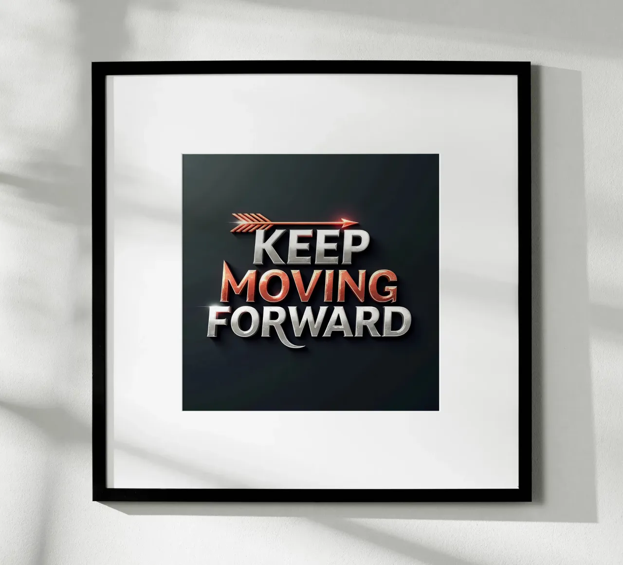 Continuare ad andare avanti poster con telaio in alluminio da inspirational quote