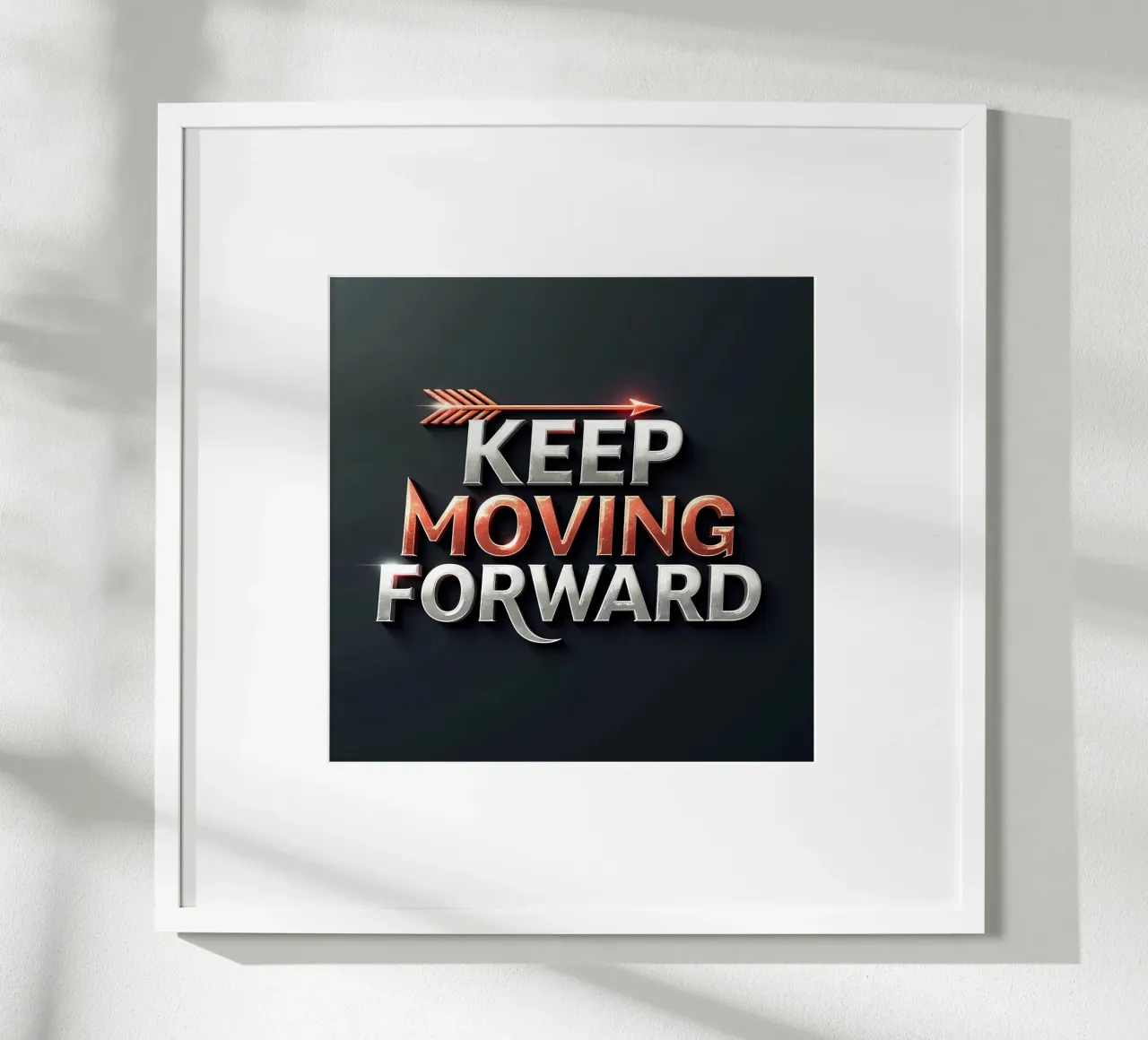 Continuare ad andare avanti poster con telaio in alluminio da inspirational quote
