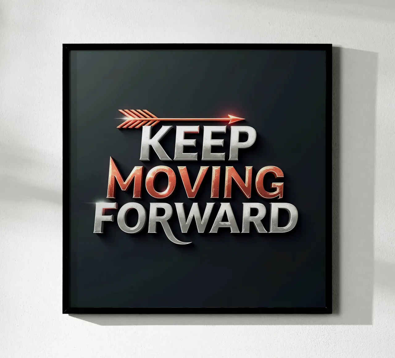 Continuare ad andare avanti poster con telaio in alluminio da inspirational quote