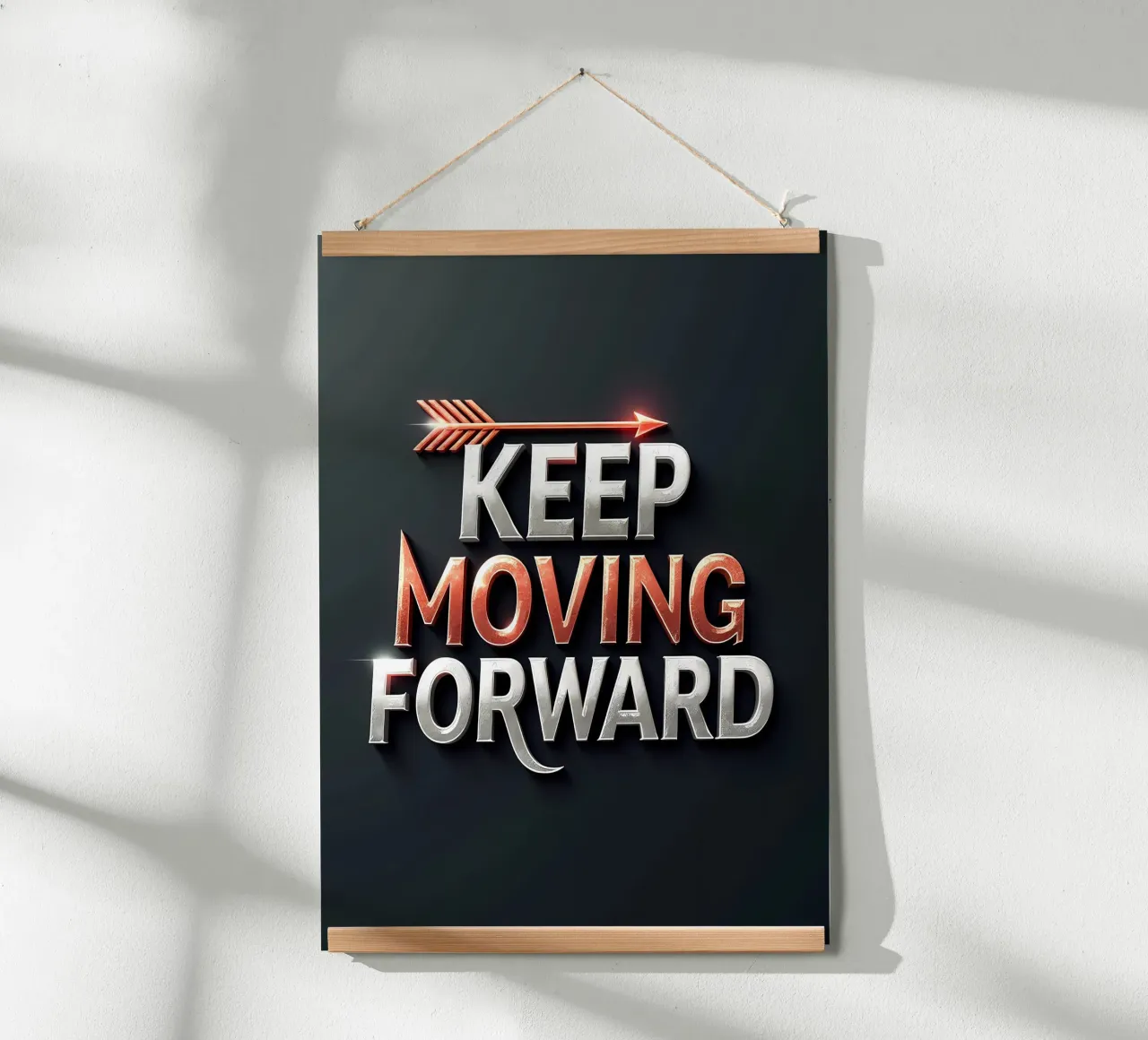 Continuare ad andare avanti poster con telaio in alluminio da inspirational quote