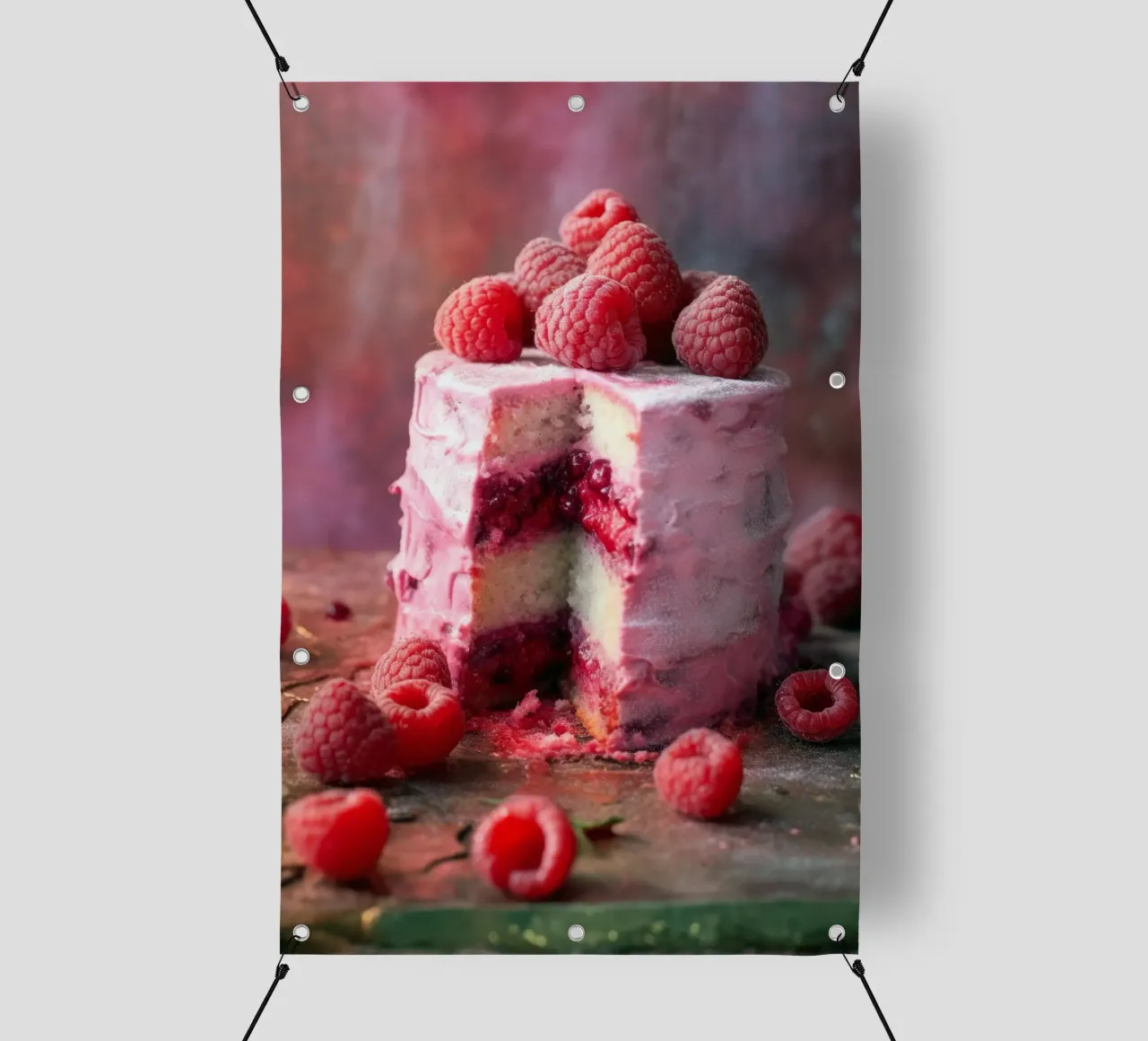 Torta dolce ai lamponi telo in pvc da Justyna Jaszke JBJart