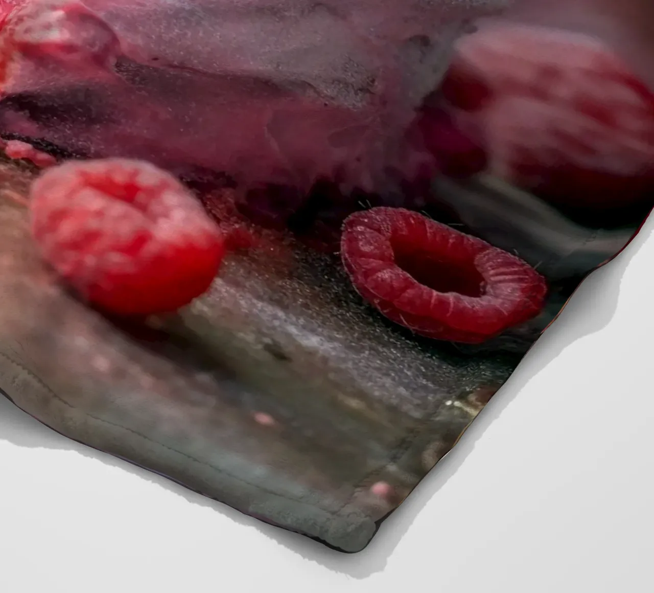 Sweet raspberry cake fleece blanket by Justyna Jaszke JBJart