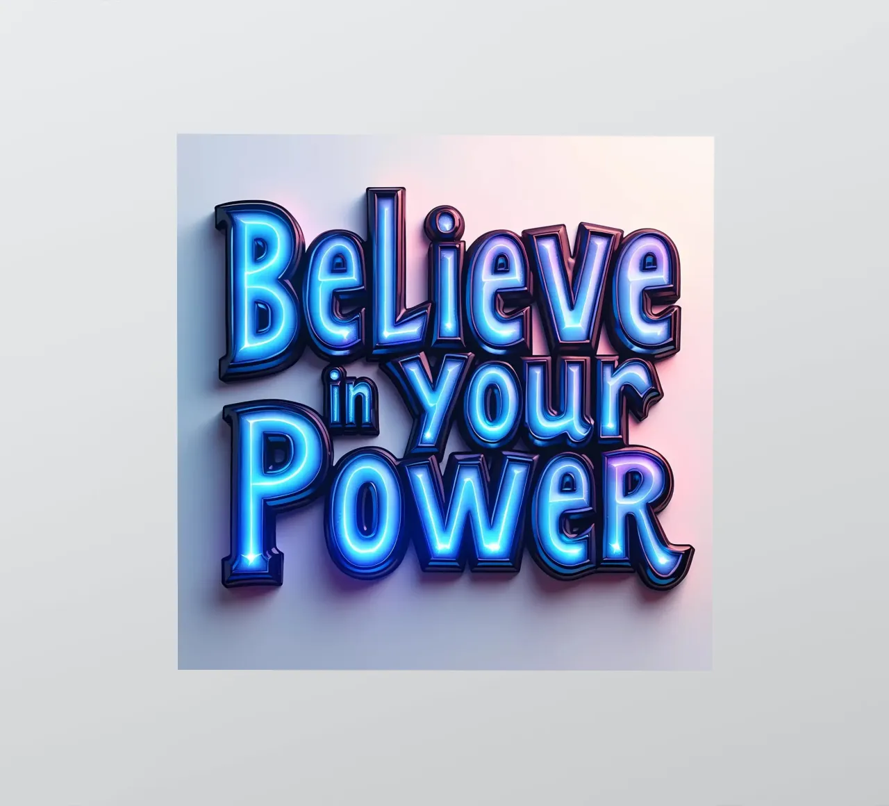 Cree en tu poder pegatina de inspirational quote
