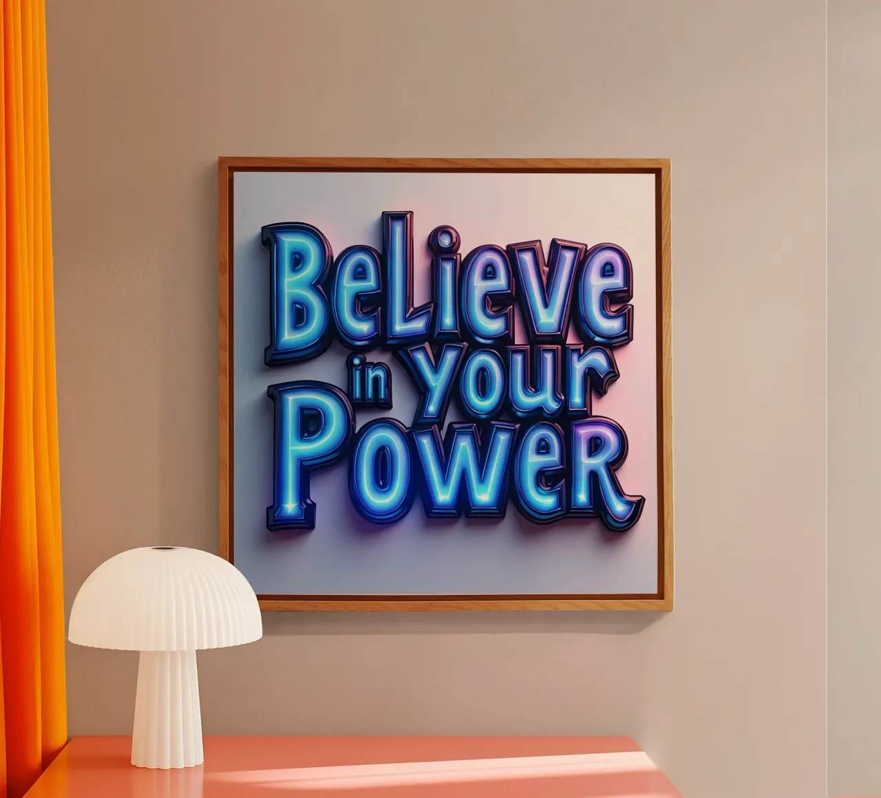 Cree en tu poder metacrilato de inspirational quote