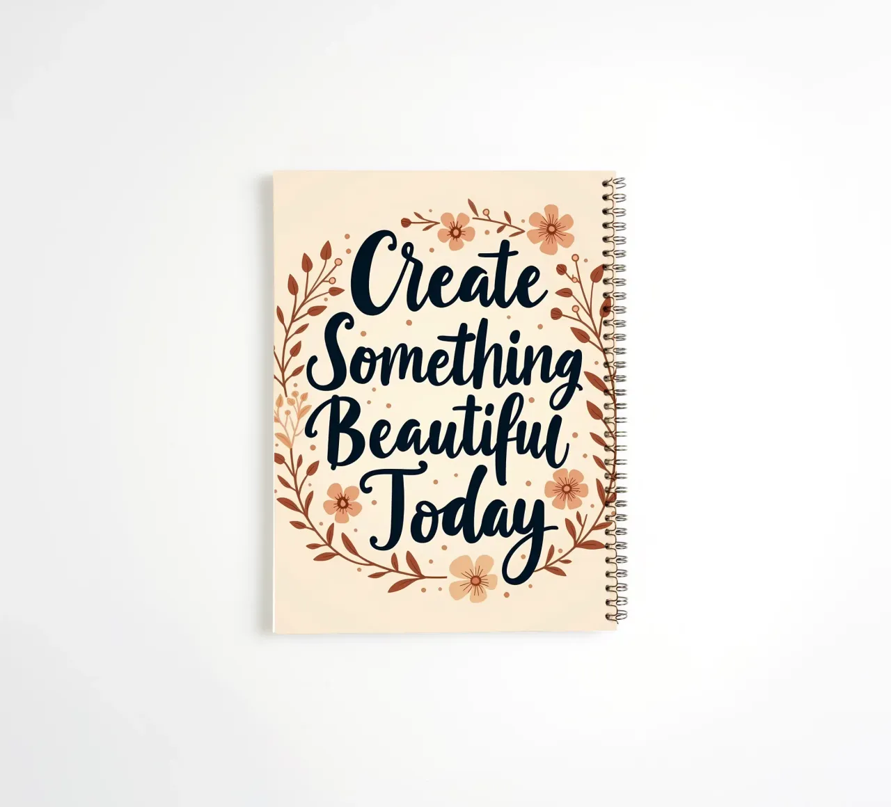 Create Something Beautiful Today spiral notebook by inspirational quote