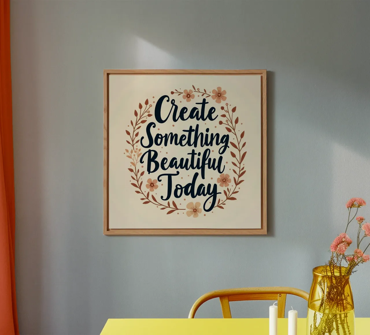Create Something Beautiful Today forex plate by inspirational quote