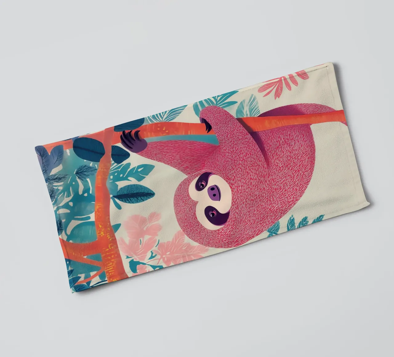 The sloth is hanging out today towel by Autofocus