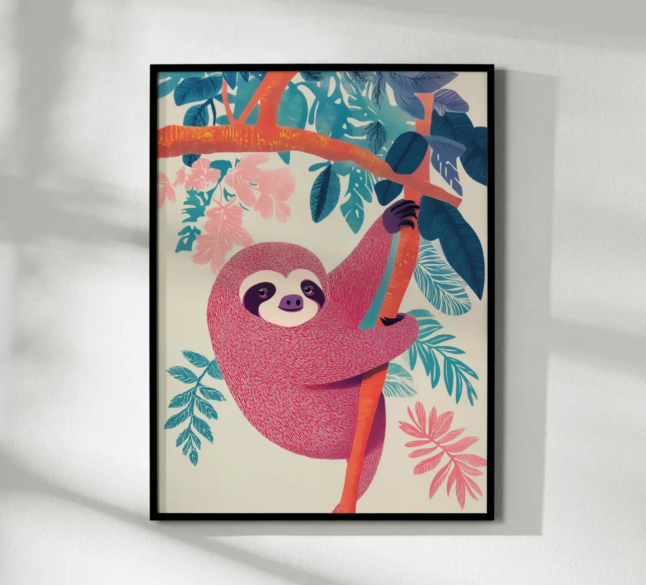 Oggi il bradipo se ne va in giro per la serenità tropicale poster da Autofocus