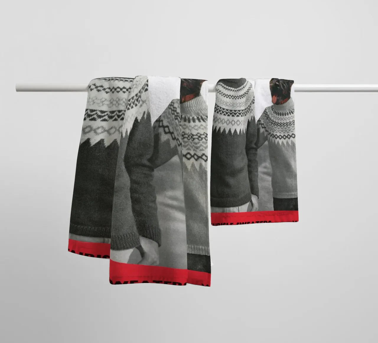 Maglione di Natale asciugamano da bagno da Cassia Beck Collage