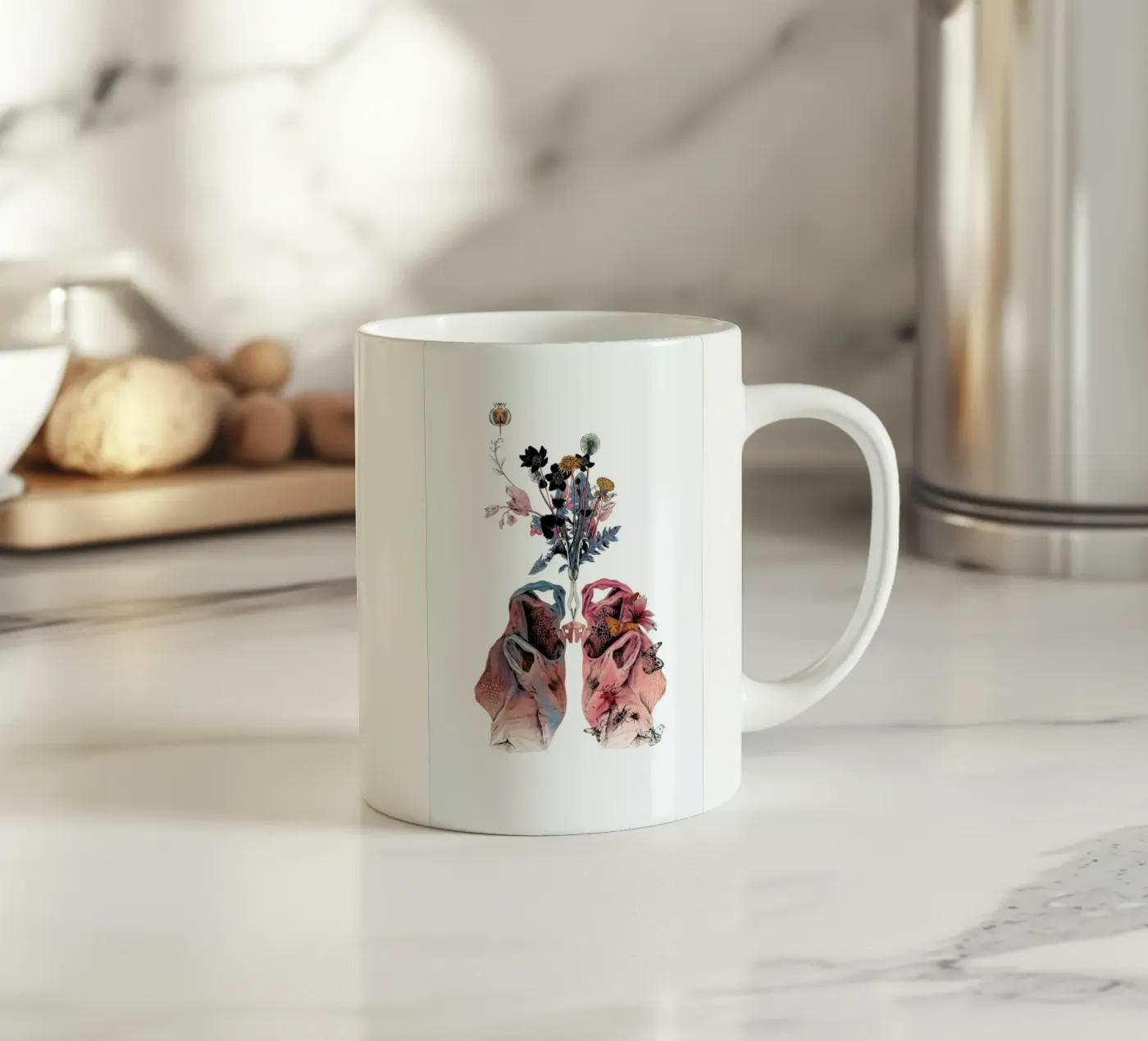 Lungs ceramic mug by La Scarlatte