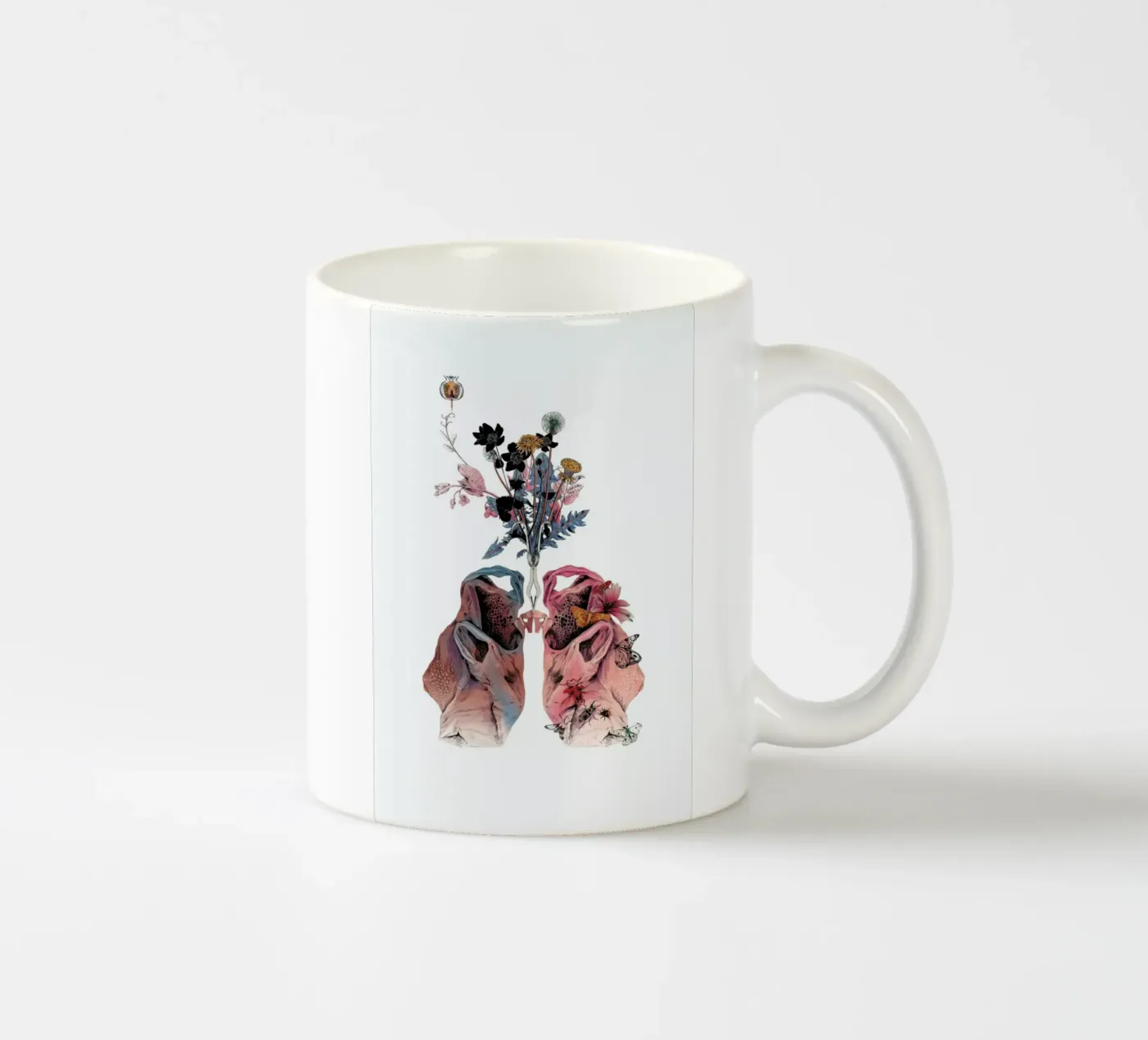 Lungs ceramic mug by La Scarlatte