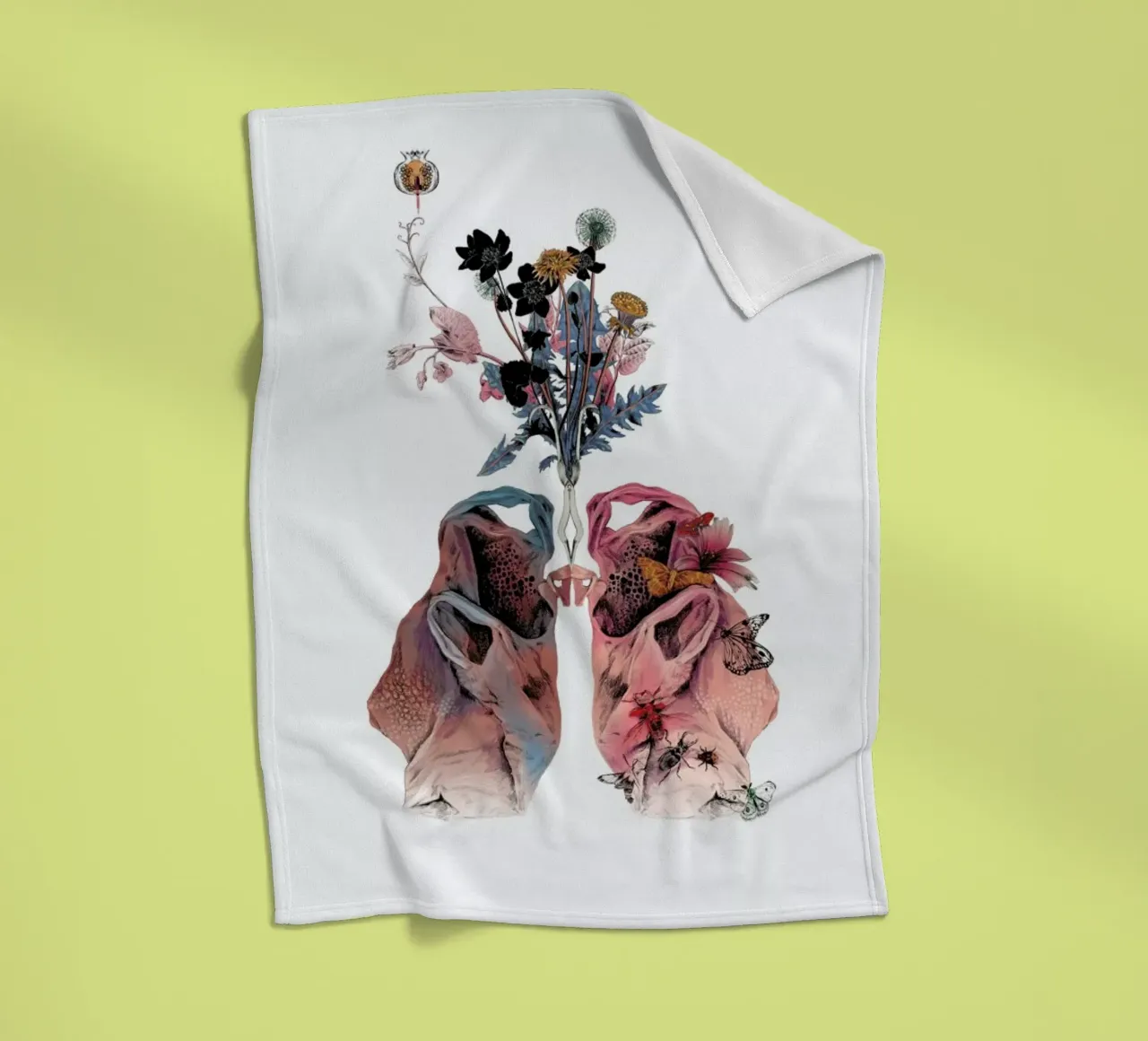 Lungs Fleecedecke von La Scarlatte