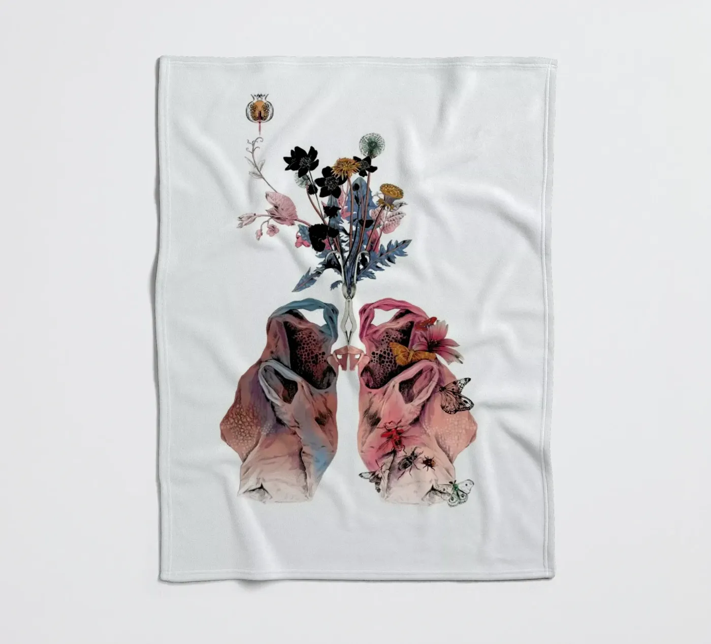 Lungs Fleecedecke von La Scarlatte