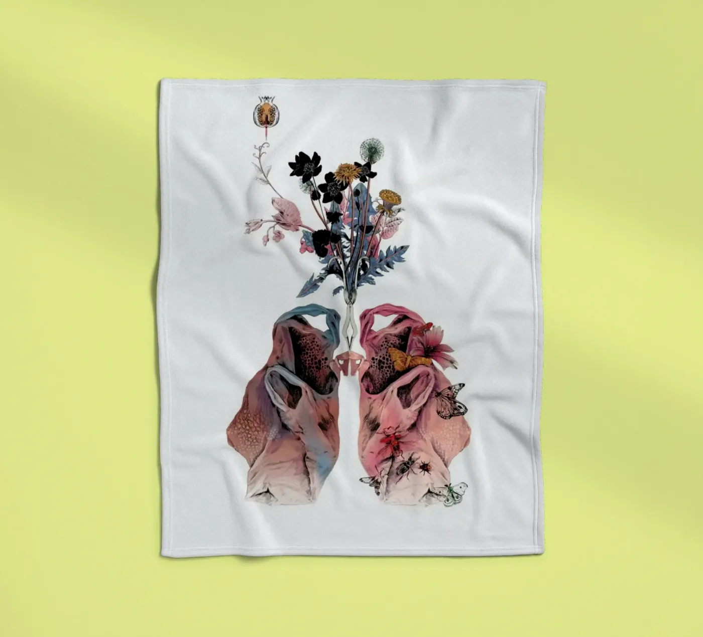 Lungs Fleecedecke von La Scarlatte