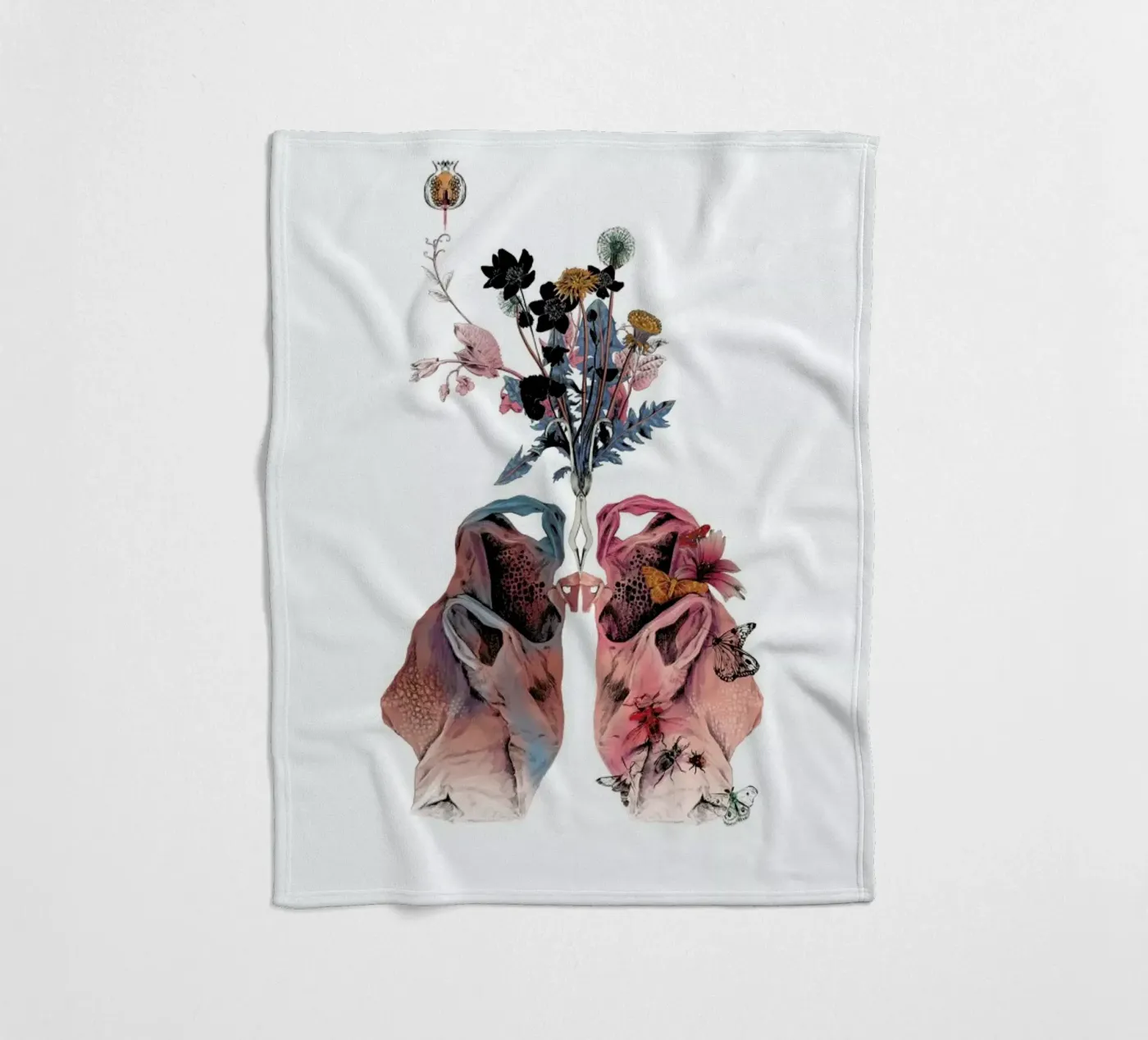 Lungs Fleecedecke von La Scarlatte