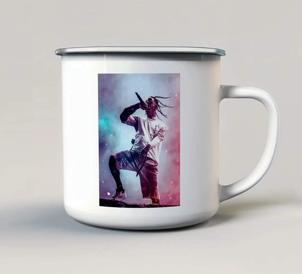 Travis Scott 53 taza de esmalte de music soul