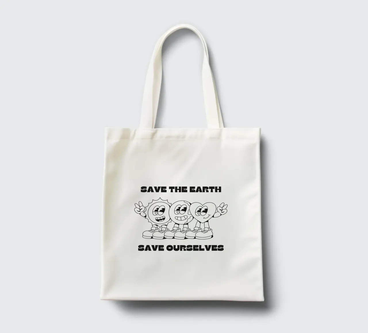 SAVE THE EARTH borsa in juta da Einfach Uebel