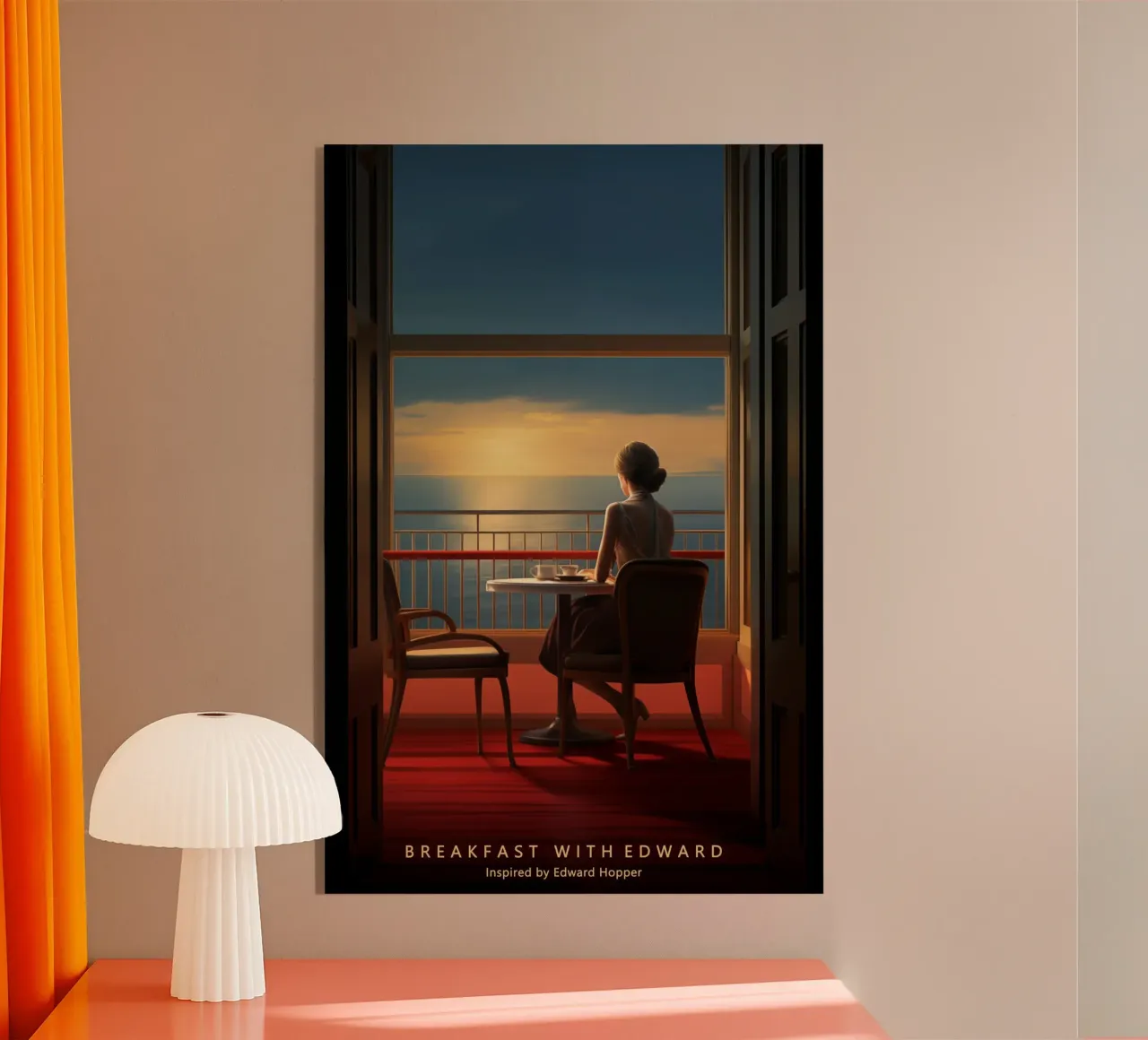 Colazione con Edward | Ispirato a Edward Hopper plexiglass da Autofocus