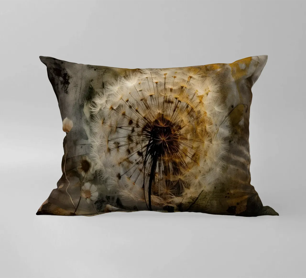 Luminous Dandelion decorative cushion by Modern Muse