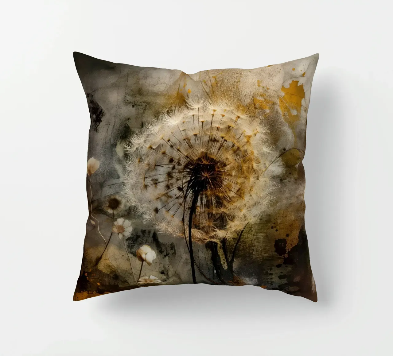 Luminous Dandelion decorative cushion by Modern Muse