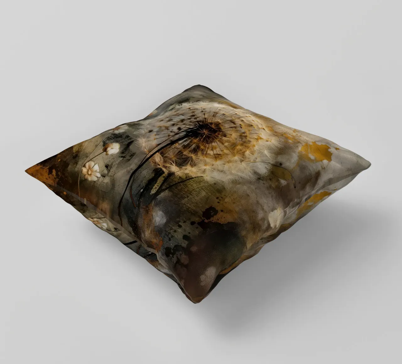 Luminous Dandelion decorative cushion by Modern Muse