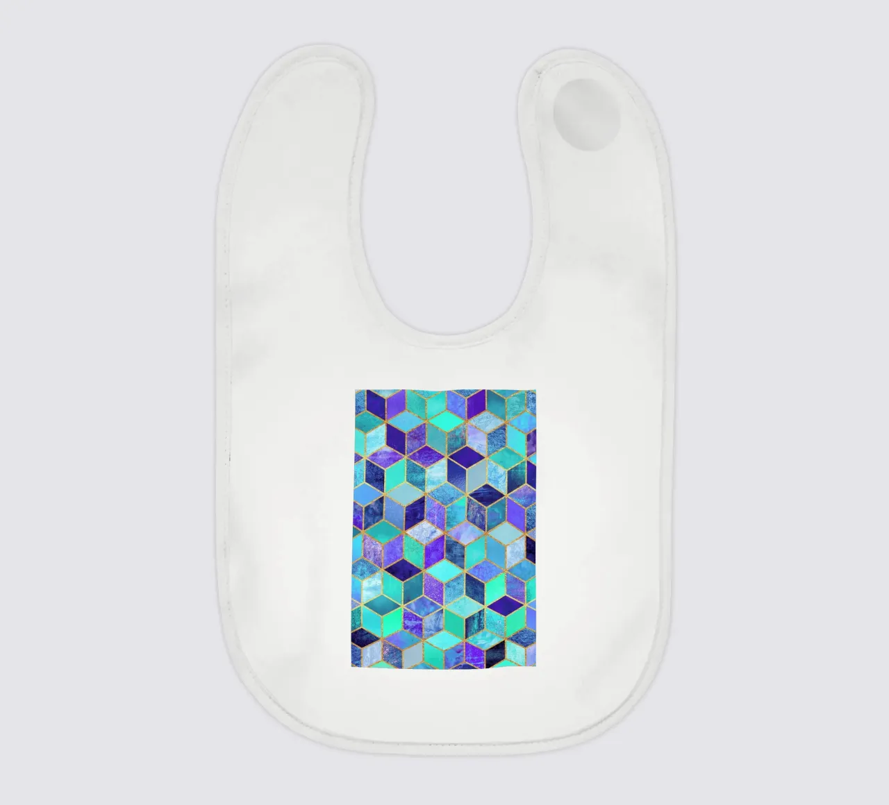 Blue Cubes bavaglino da Elisabeth Fredriksson