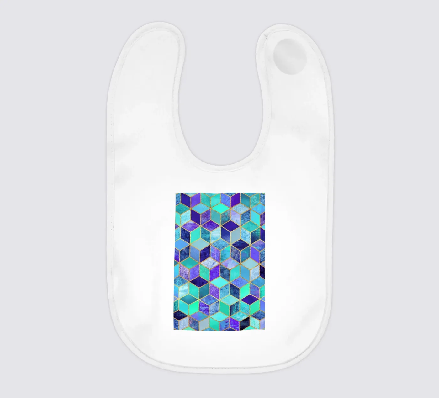 Blue Cubes bavaglino da Elisabeth Fredriksson