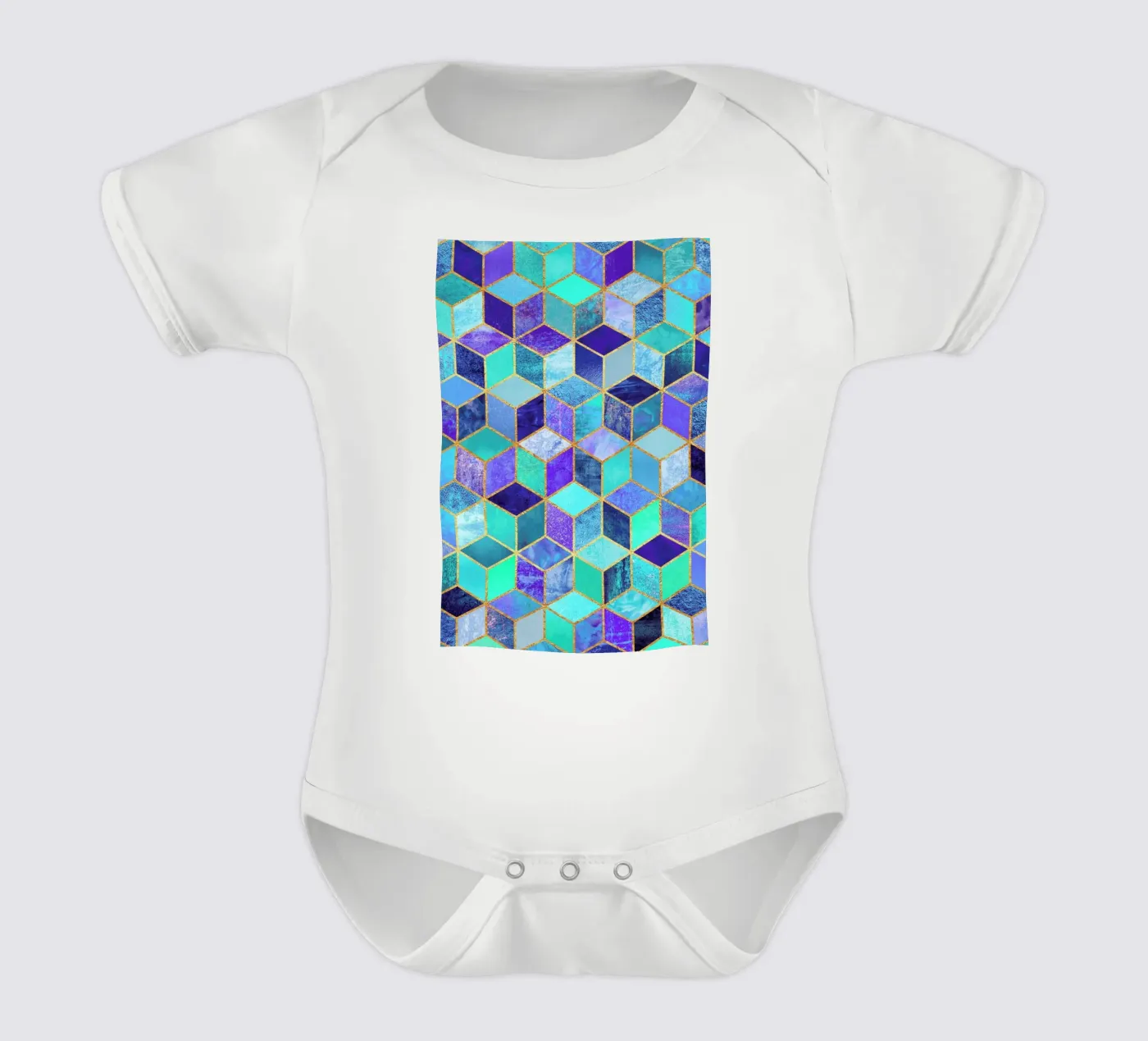 Blue Cubes body bébé de Elisabeth Fredriksson