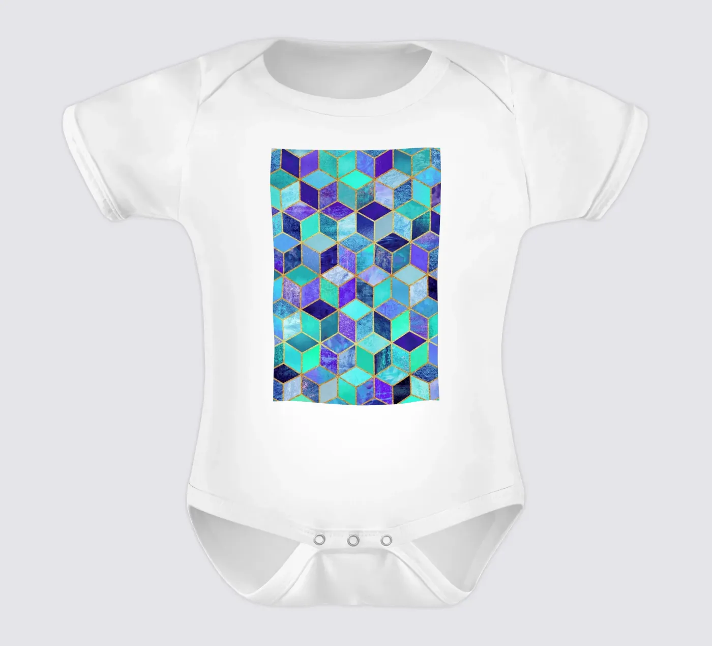 Blue Cubes body bébé de Elisabeth Fredriksson