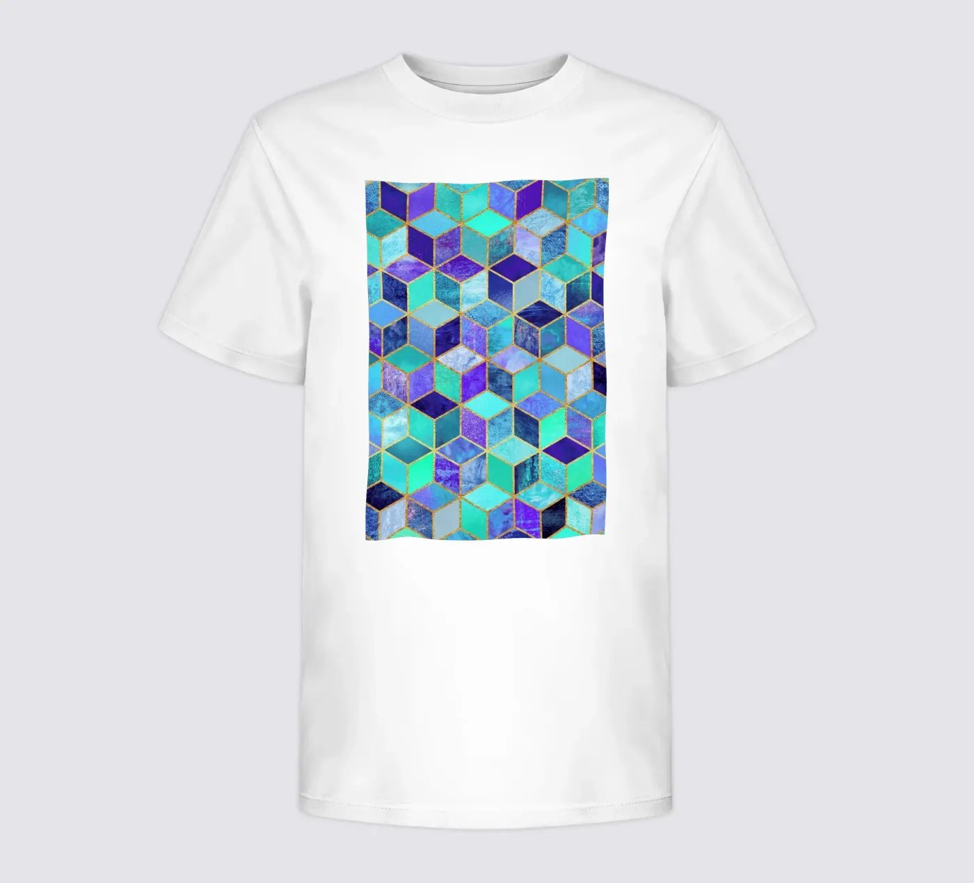 Blue Cubes t-shirt bambini da Elisabeth Fredriksson