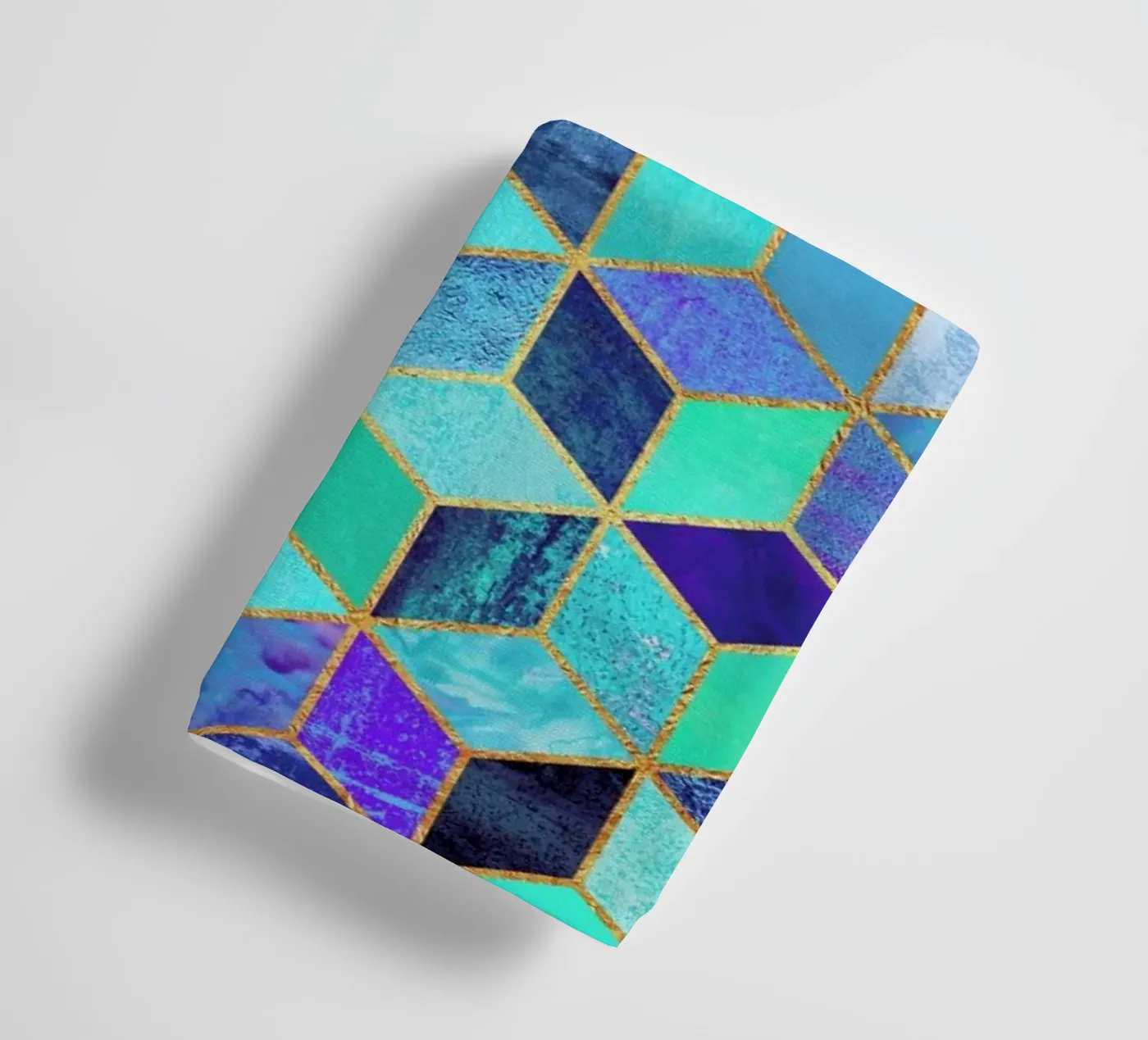 Blue Cubes badhanddoek van Elisabeth Fredriksson