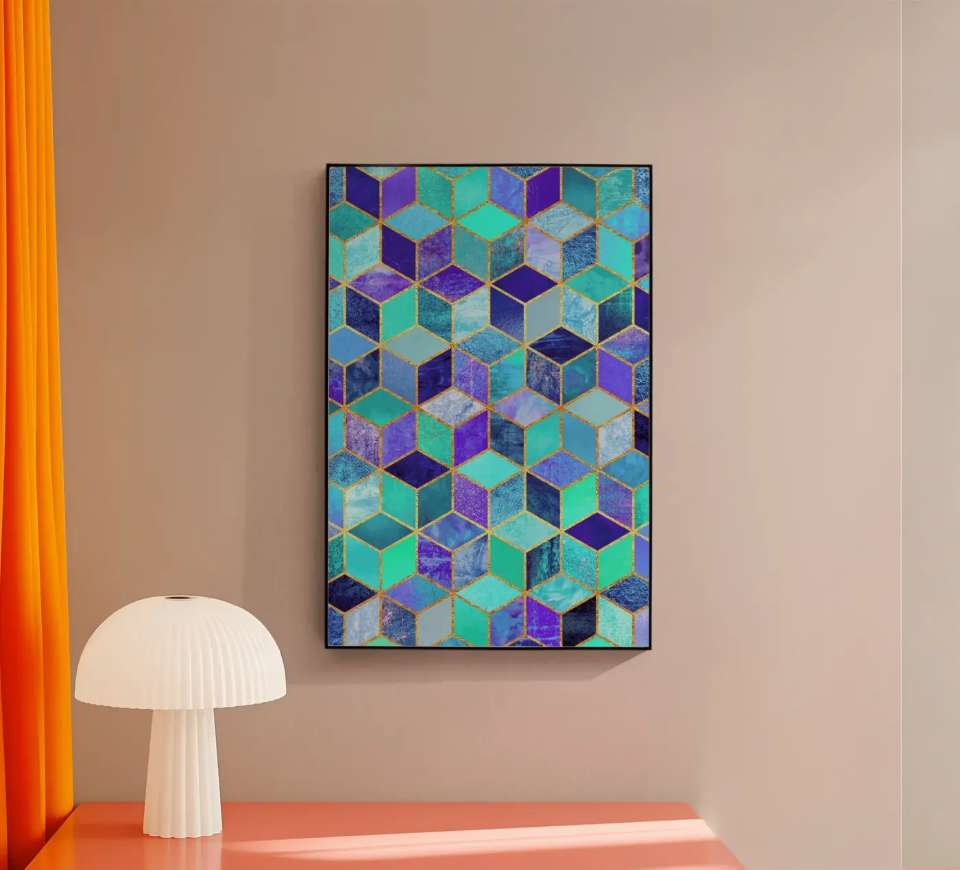 Blue Cubes plexiglass da Elisabeth Fredriksson